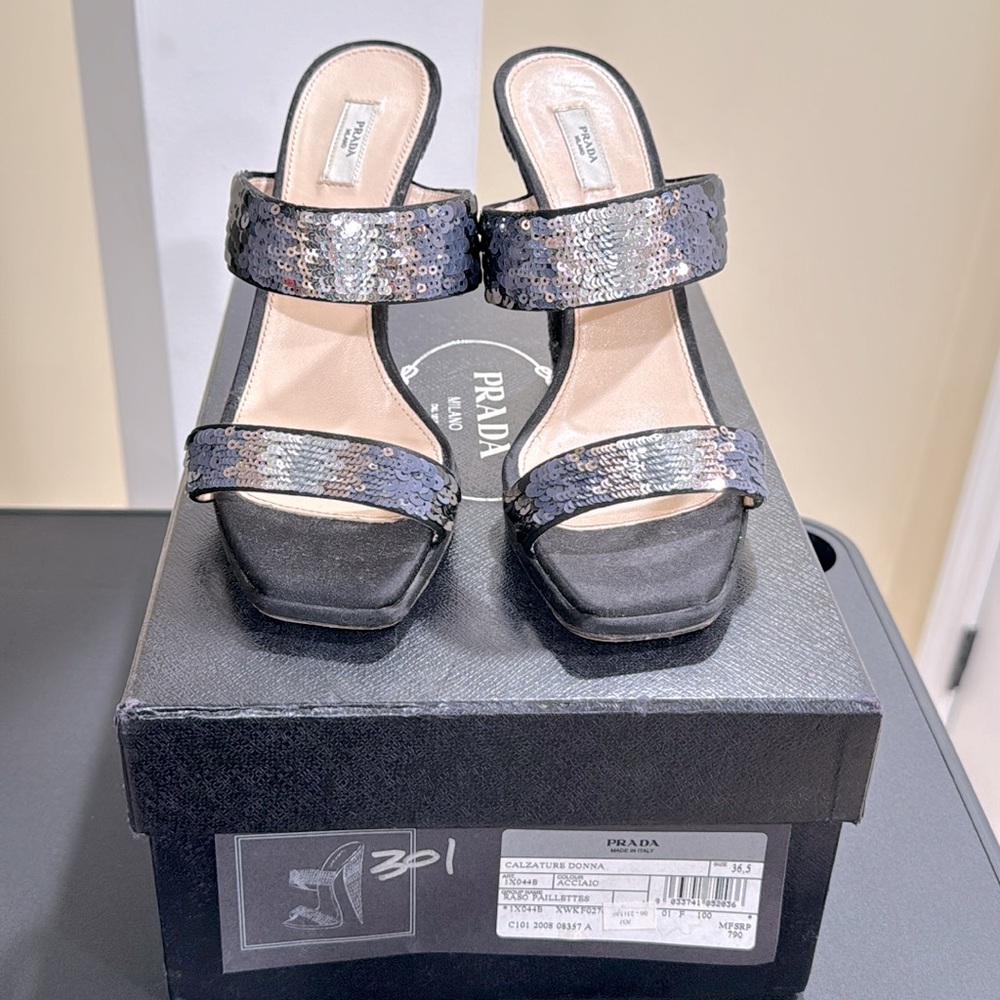 Prada Sequence Strappy Heels